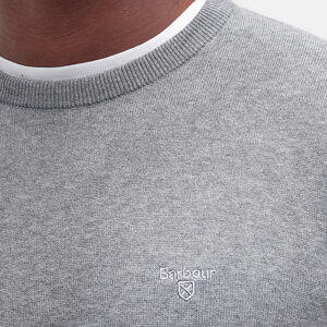Barbour Grey Pima Cotton Crew Neck Jumper